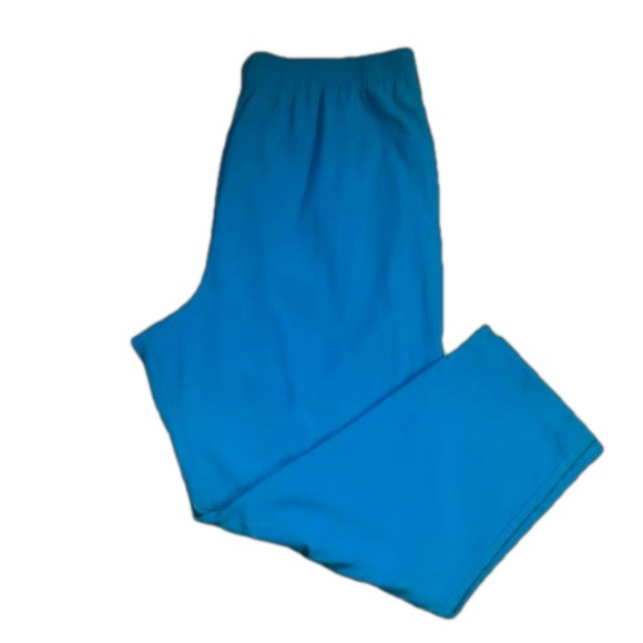 1X CM Shapes turquoise blue green Calcutta crinkle wide leg pants with pockets - Picture 4 of 12